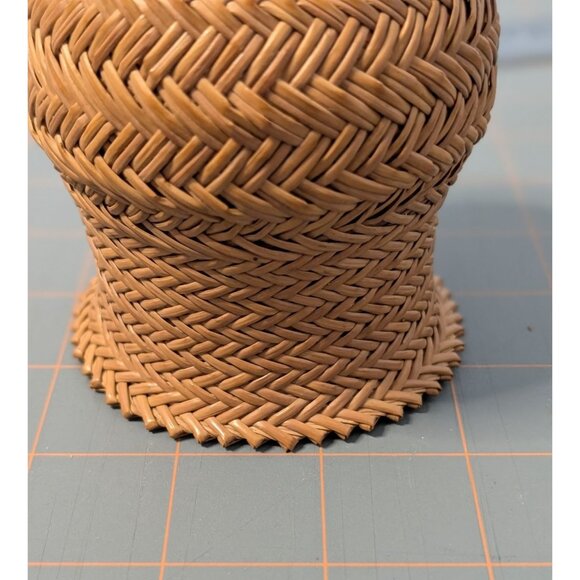 Tarahumara Pin Needle Basket Vintage Olla Shaped Twill Pattern Flared Rim - Picture 4 of 10